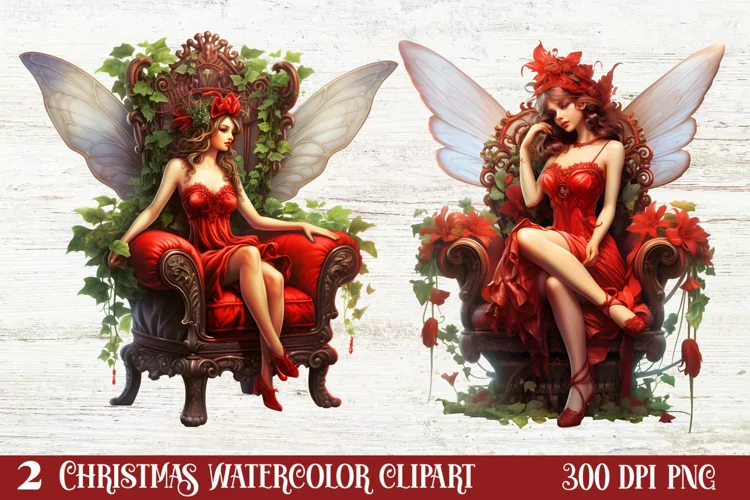 Amazing Fairy Christmas Clipart, Fairy Christmas Clipart