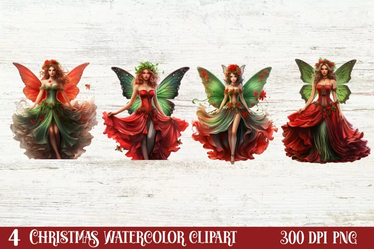 Amazing Fairy Christmas Clipart, Fairy Christmas Clipart