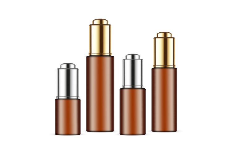 Amber Cosmetic Bottle With Various Sizes example image 1