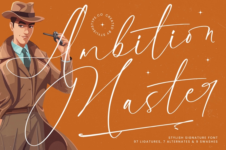 Ambition Master - Stylish Signature Font