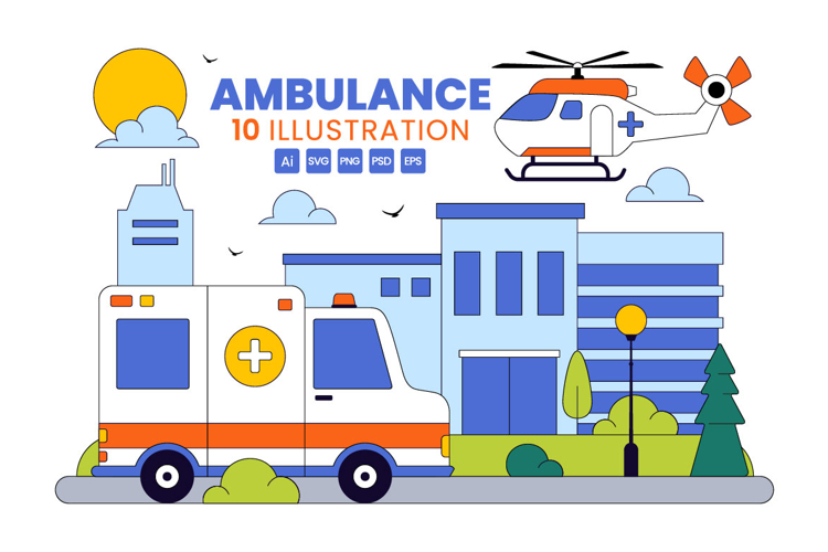 10 Ambulance Vehicle Illustration