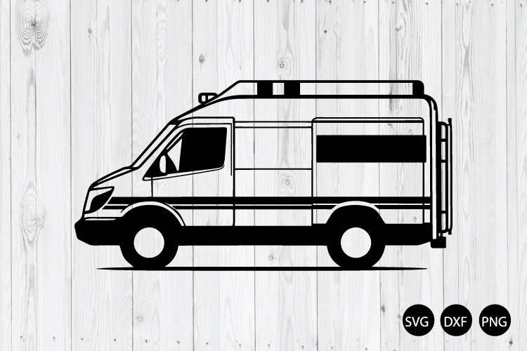 Ambulance Car SVG, Emergency Vehicle SVG