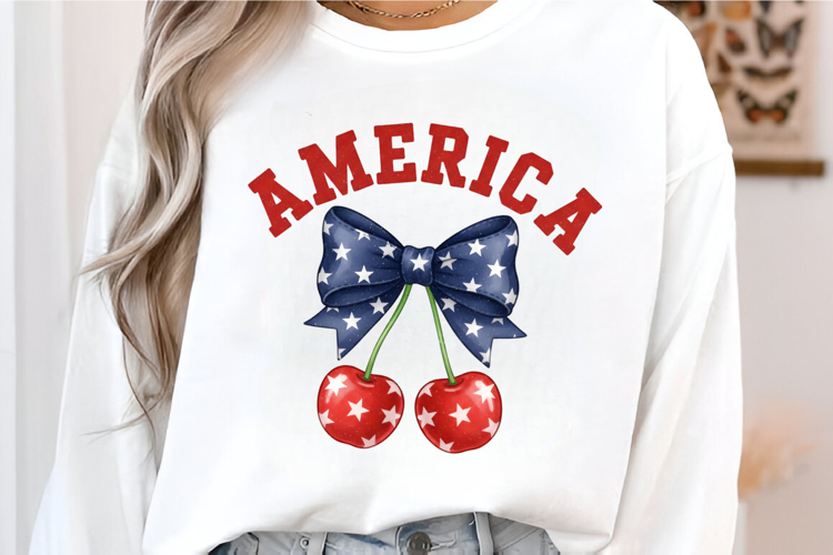 America Cherry Bow Png