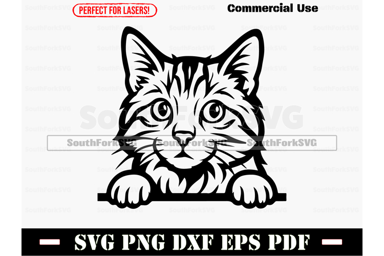 Cat Peeking Svg Image 22