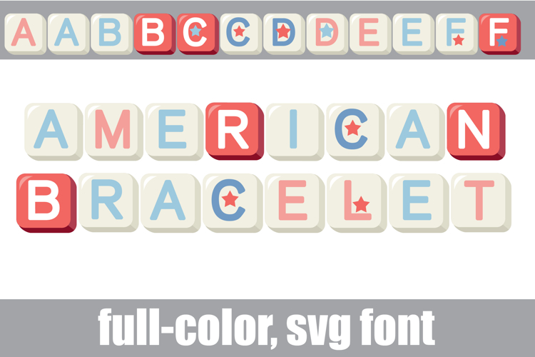 American Bracelet Too Color Font
