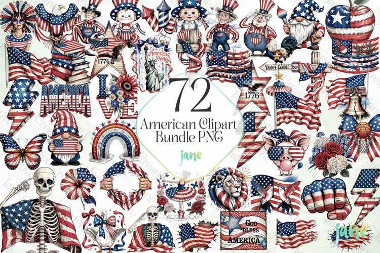 American Clipart Bundle PNG