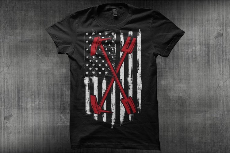 American Flag Firefighter Halligan Bar