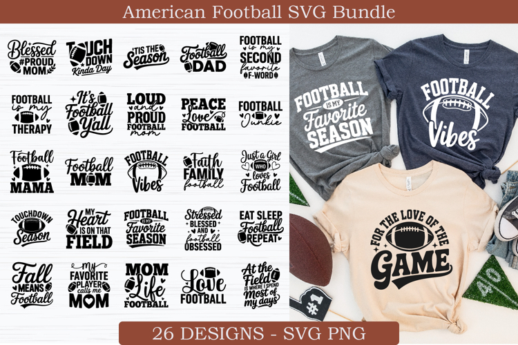 American Football SVG Bundle | Game Day Clipart