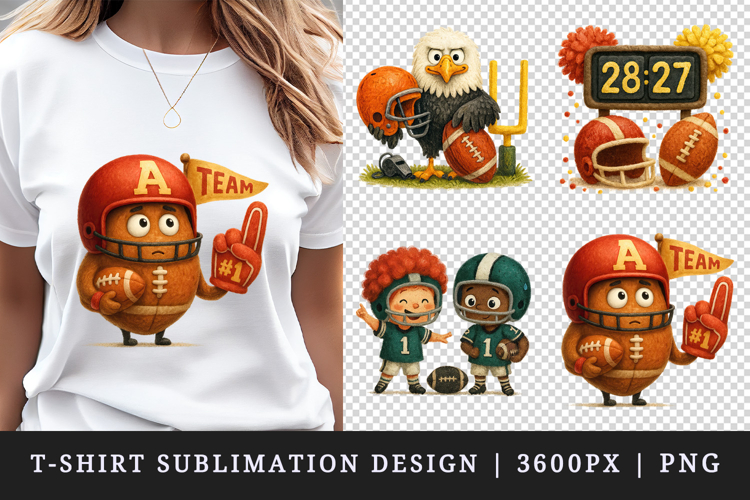 American football t-shirt printable sublimation design png
