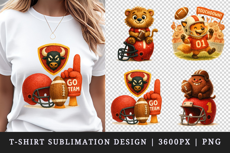 American football t-shirt printable sublimation design png