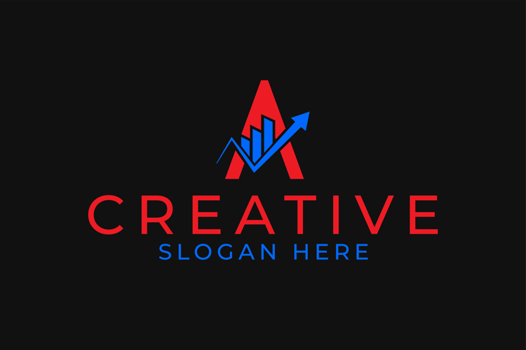 Dynamic A Letter Financial Growth Logo