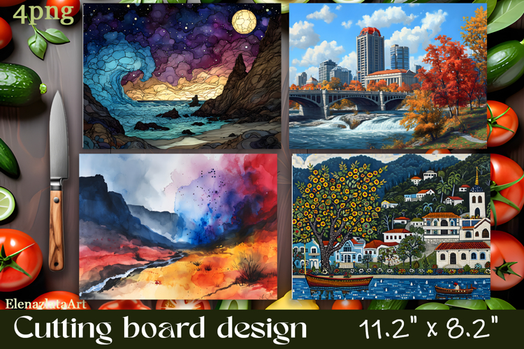 American landscape cutting board design - cutting board desi