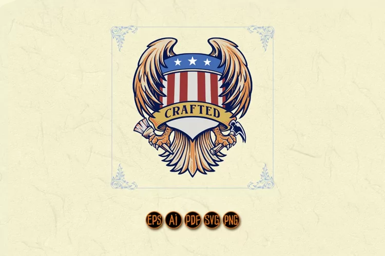 American Logo Crafter Wing Shield Vintage