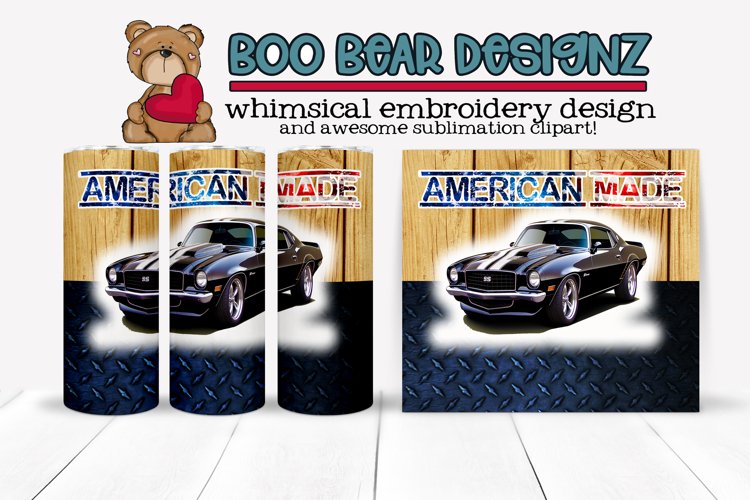 American Made Sublimation tumbler design