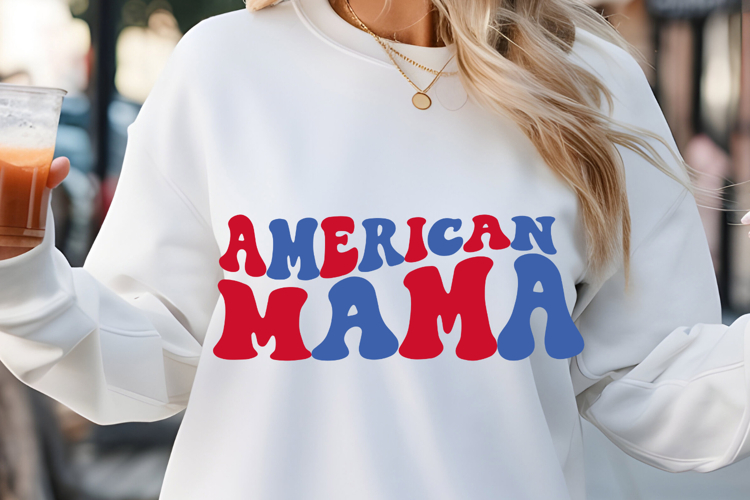 American mama SVG, Retro 4th July SVG