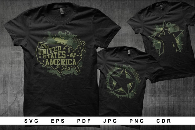 American Military Patriotic Badge Design