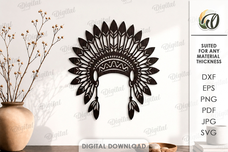 Native American Sign Laser Cut. Wall Decor SVG