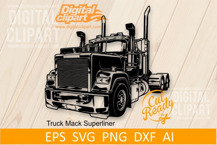American Truck SVG Vector Stencil Cut File