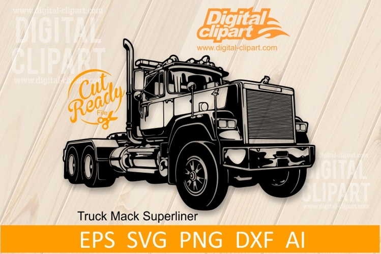 American Truck SVG Vector Stencil Cut File