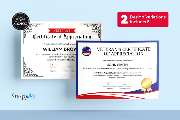 American Appreciation Printable Certificate Template