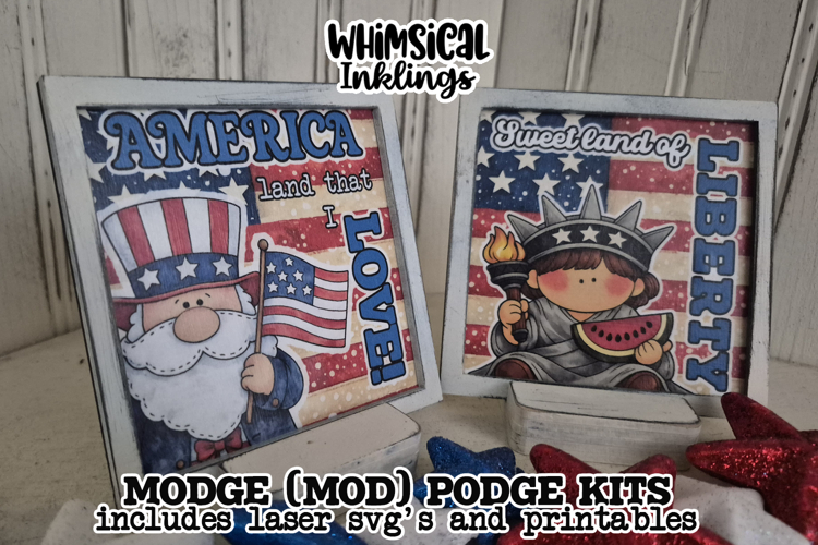 America Sign and stand Modge Podge SVGs and Printables