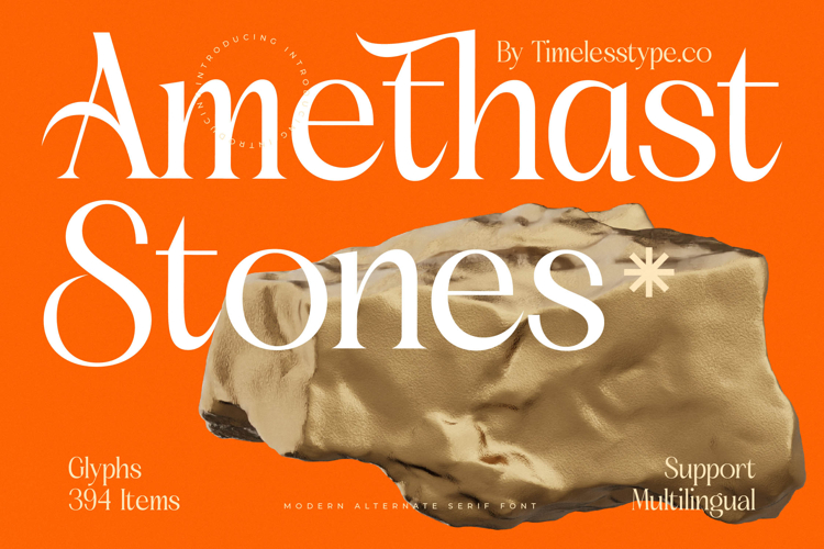 Amethast Stones - Modern Alternate Serif Font