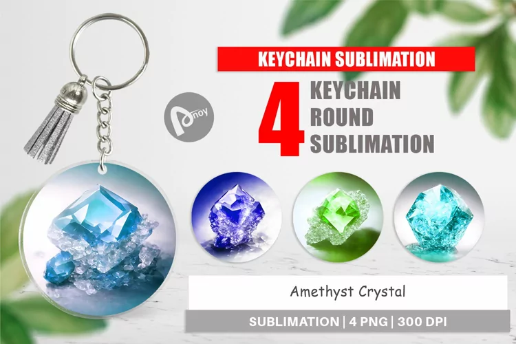 Keychain Amethyst Crystal