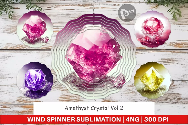 Wind Spinner Amethyst Crystal