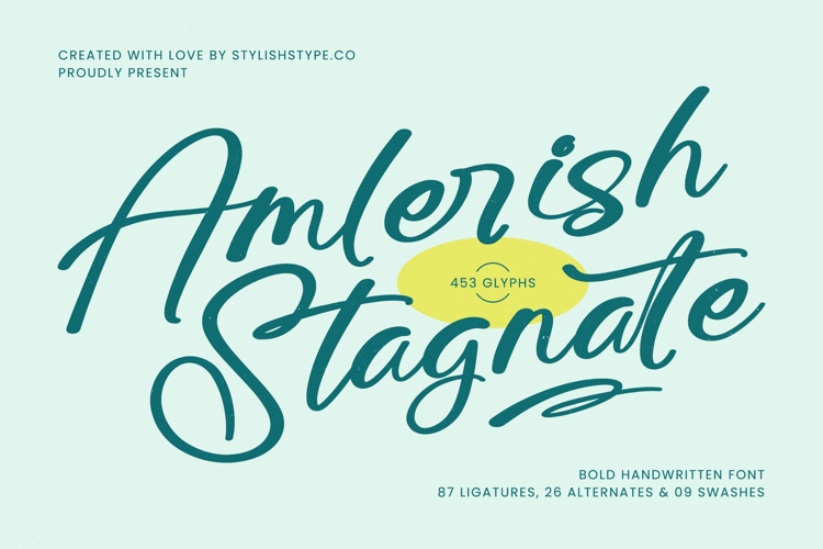 Amlerish Stagnate - Bold Handwritten Font
