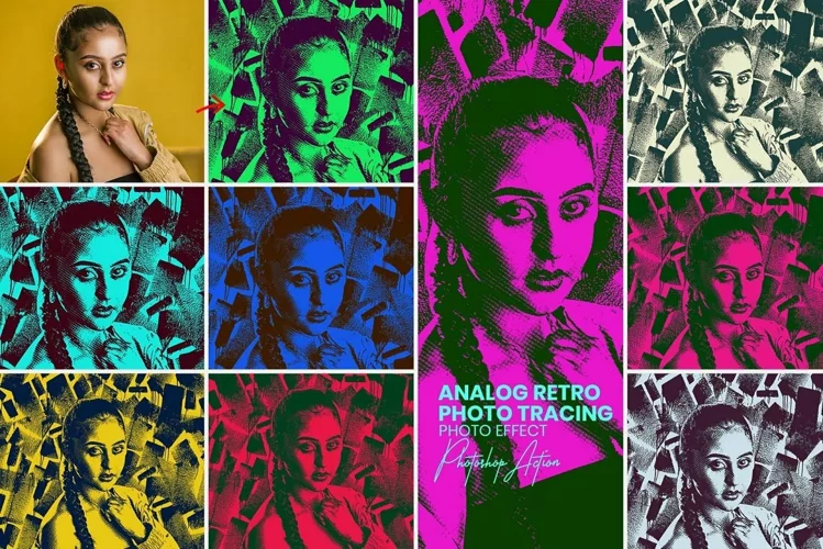 Analog Retro Photo Tracing Photoshop