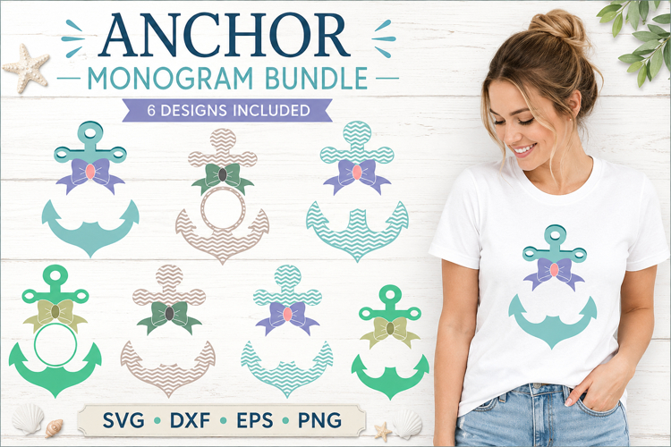 Beach Monogram Frame SVGs