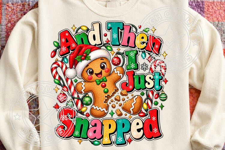 And Then I Just Snapped PNG, Gingerbread Man Christmas example image 1
