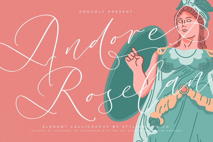 Andore Roselan - Elegant Calligraphy Script