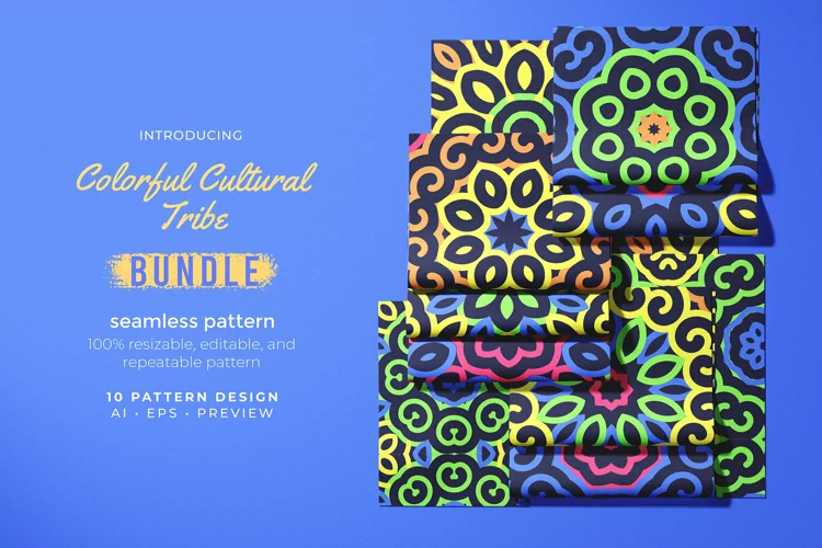 Colorful Cultural Tribe - Seamless Pattern