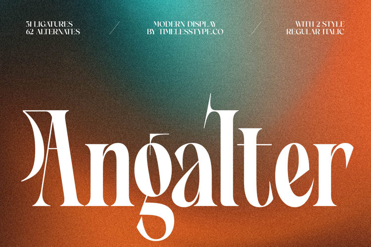 Angalter - Modern Display Font