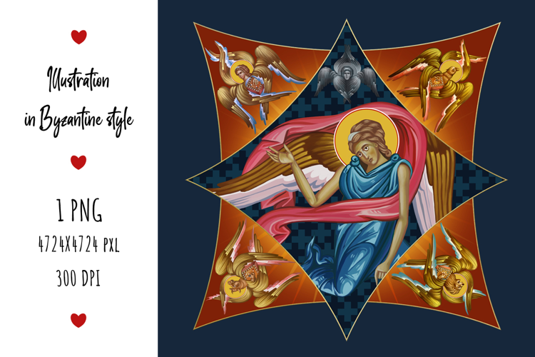 Christian Religious Illustration with an Angel