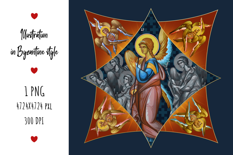 Christian Religious Illustration with Angel