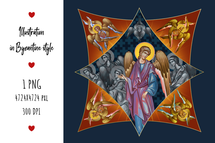 Orthodox Religious Illustration with an Angel
