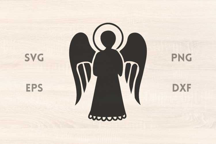 Angel with Wings and Halo SVG