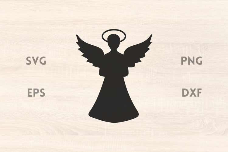 Angel with Wings and Halo SVG
