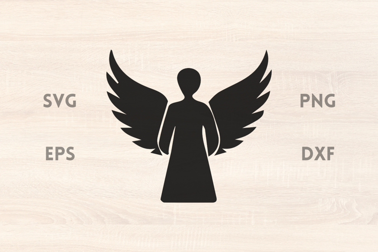 Angel spread wings SVG