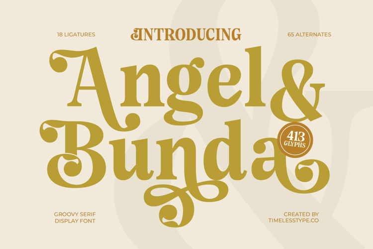 Angel   Bunda - Groovy Serif Display
