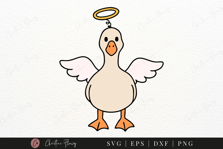 Angel Goose SVG | Halloween Spooky Goose PNG