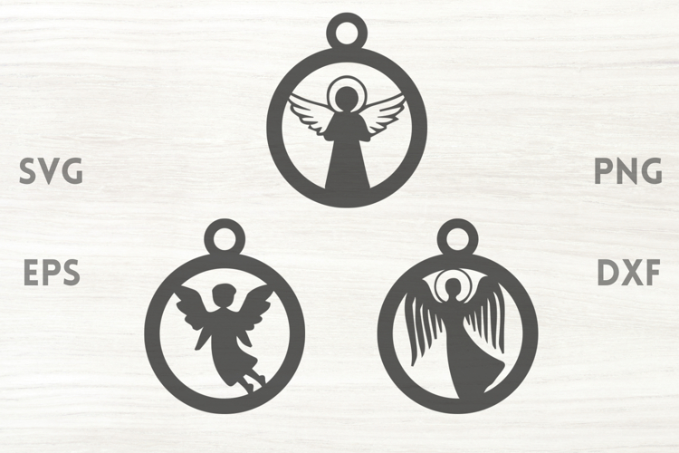 Angels Tree Ornaments SVG