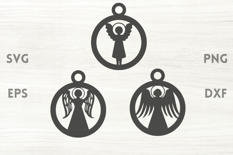 Angels Tree Decorations SVG