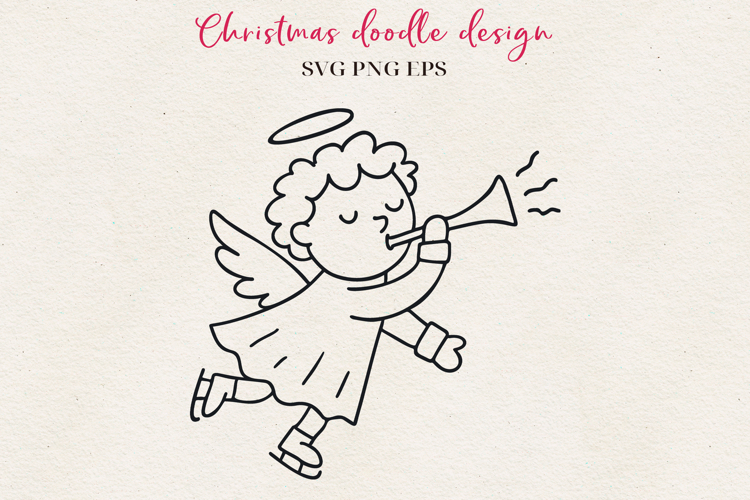 Hand-Drawn Christmas Character | Festive Ink Art SVG PNG EPS