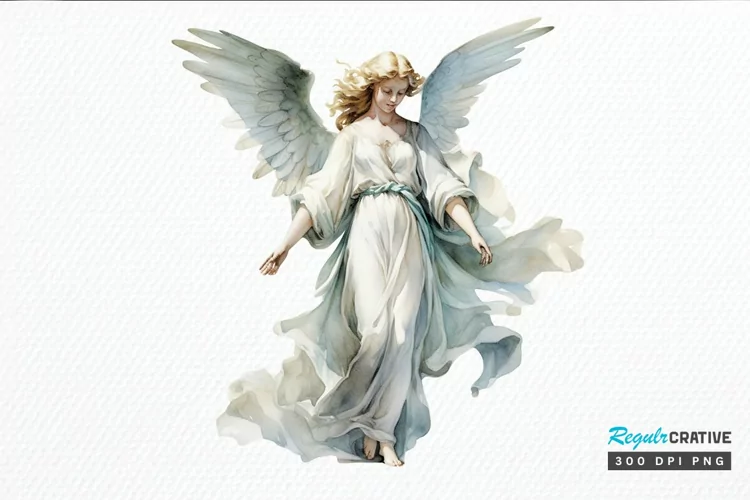 Angel Statue Watercolor PNG Clipart