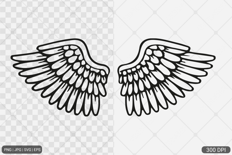 Angel Wings SVG PNG Design