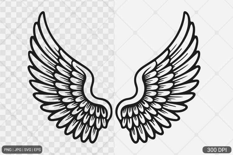 Angel Wings SVG PNG Design