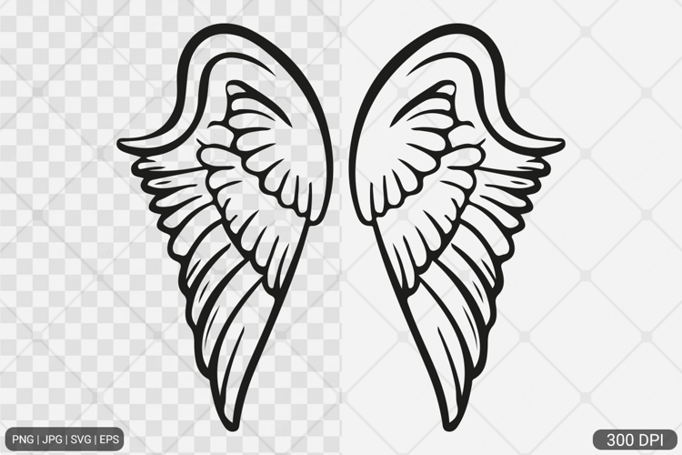 Angel Wings SVG PNG Design